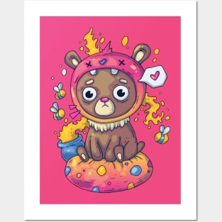 bear moody pot honey cartoon Posters and Art